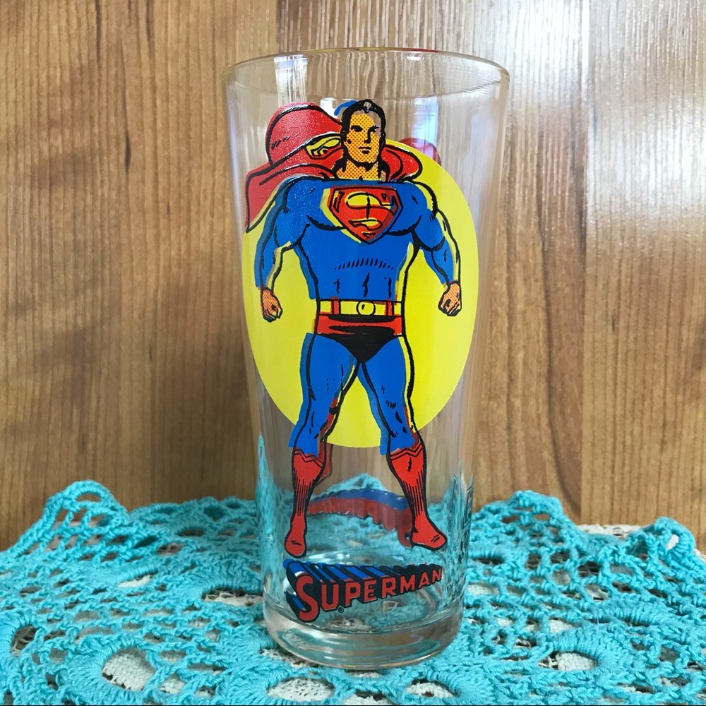 Superman 1976 Pepsi Super Series Glass